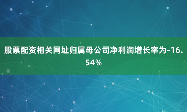 股票配资相关网址归属母公司净利润增长率为-16.54%